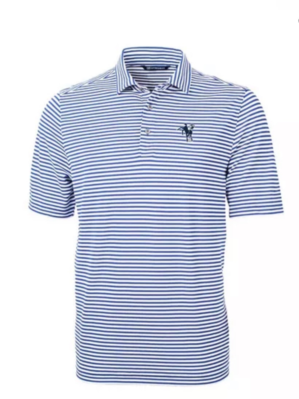 GREYSON Classic Blue & White Stripe Polo Shirt - Men! L